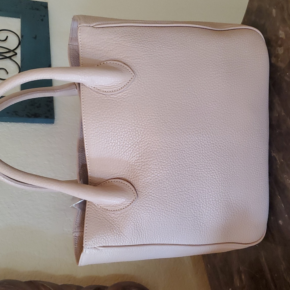Mark & Graham Pale Blush Leather Tote - Picture 3 of 14